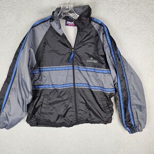 Vintage 90s Spalding Athletic Track Jacket Mens Medium Colorblock Lined Full Zip